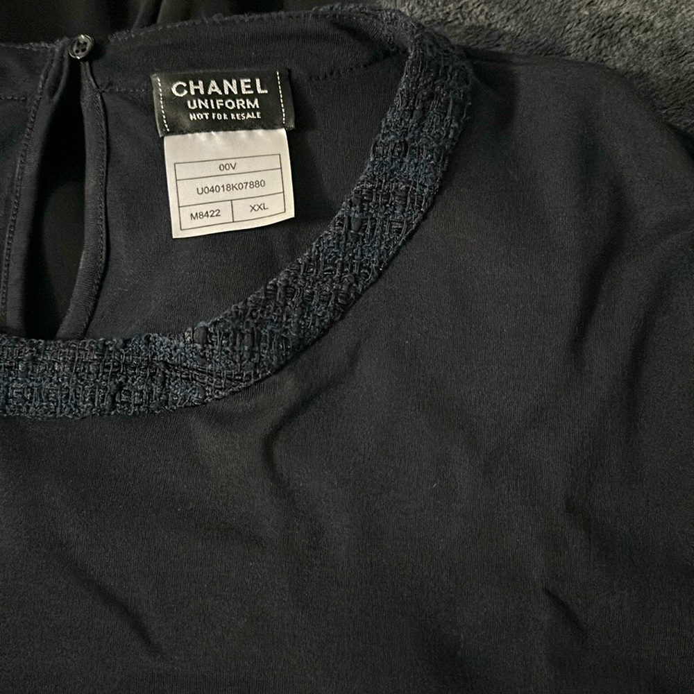 Chanel Tweed Collar Tshirt